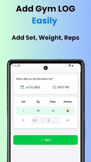 GymLogger: With Progress Graph Screenshot 3