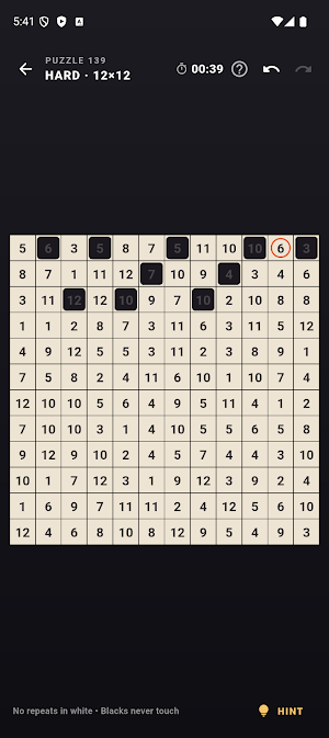 Hitori Puzzle - Number Logic Screenshot 3