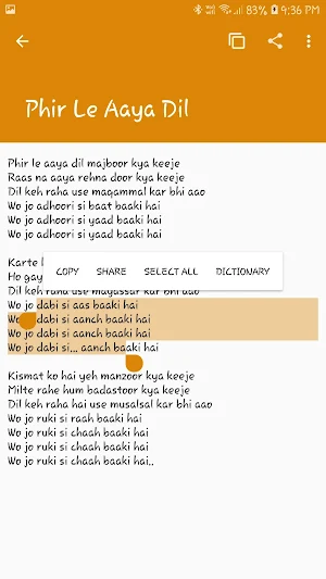 LyricsHunt : Hindi Songs Lyrics Screenshot 3