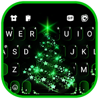 Neon Green Christmas Keyboard Background