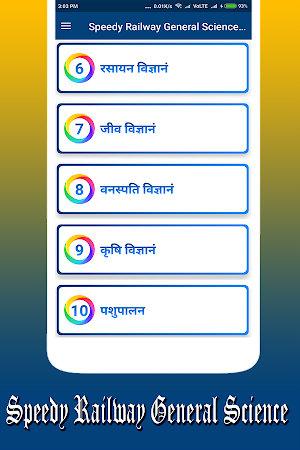Speedy Railway General Science in Hindi Offline Screenshot 1