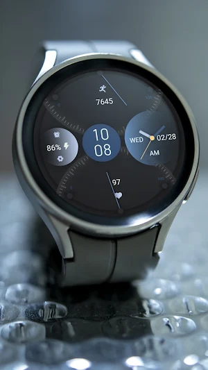 Hidden Grey Blue For Wear OS Screenshot 3