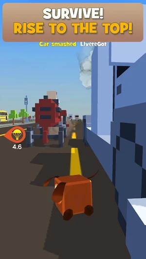 Voxel Rabbit: Cross Road 3d Rush Hour Traffic Trap Screenshot 1