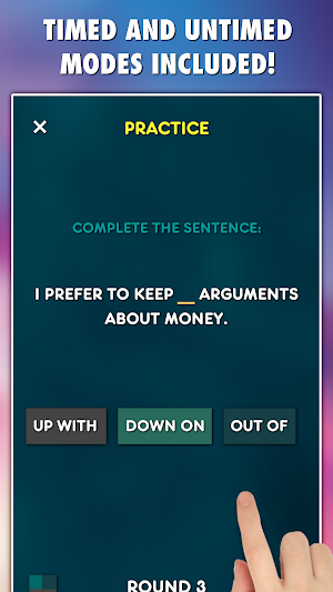 Phrasal Verbs Grammar Test PRO Screenshot 2