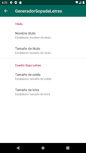 Generador Sopa de letras Screenshot 1