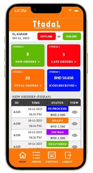 TfadaL Delivery Manager Screenshot 1