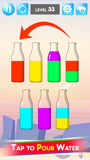 Water Color Sort Puzzle Game Screenshot 1