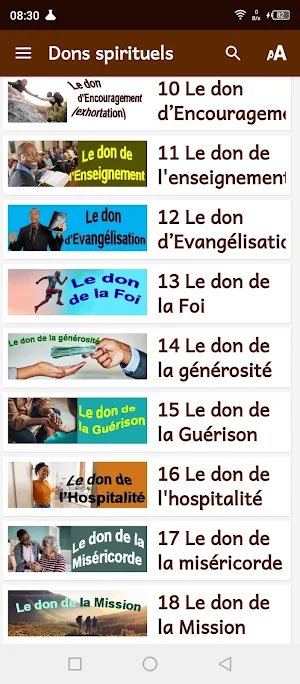 Dons spirituels Screenshot 1