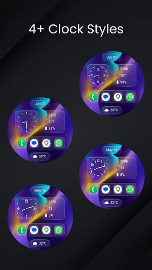 Aero Glass Analog Watch Face Screenshot 1