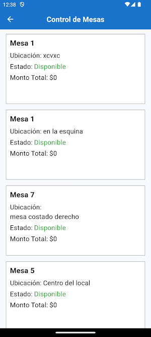 App Restaurant Screenshot 1