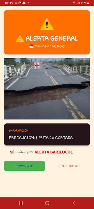 AlertaBariloche Screenshot 2