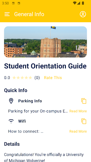 Go Blue Guide Screenshot 1