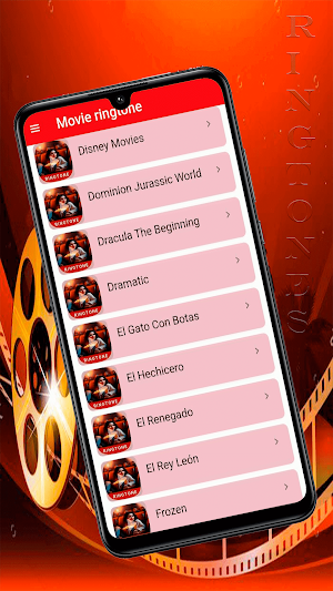 Ringtone movie - Sound cinema Screenshot 2