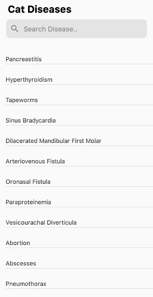 Cat Diseases Screenshot 1