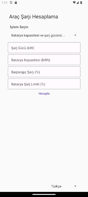 Car Charging Calculation Screenshot 1
