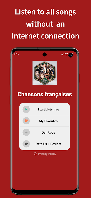 Chansons françaises Offline Screenshot 0