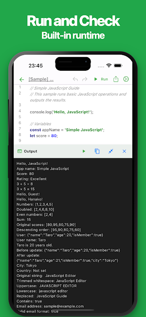 Simple JavaScript Screenshot 1