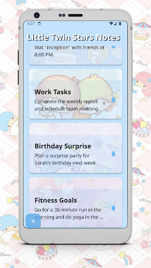 Little Twin Stars Notes Screenshot 1