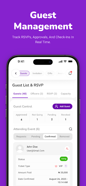 SecVite - Events made easy Screenshot 3