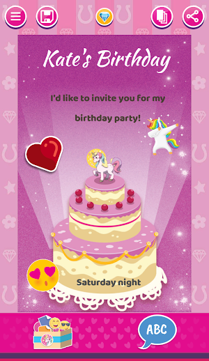 Unicorn Invitations Cards Screenshot 0