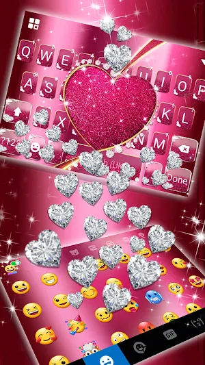 Lux Heart Gravity Keyboard Background Screenshot 2