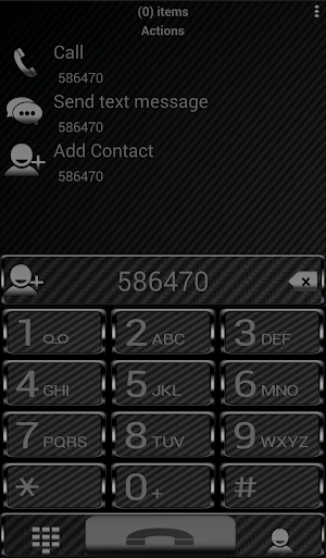 Theme Black Carbon RocketDial Screenshot 2