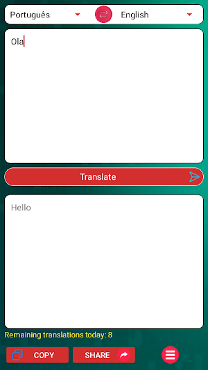 Portuguese Translator Screenshot 3