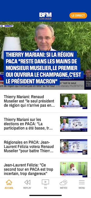 BFM Nice Côte d'Azur : Info - Trafic - Météo Screenshot 1