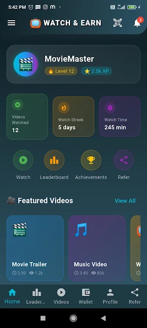 watchcash-watch and earn money Screenshot 0