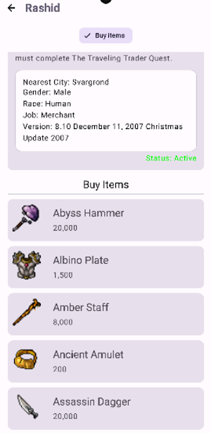 Tibia Merchants Screenshot 2