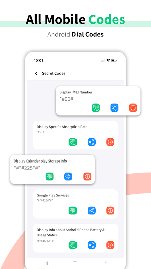 All mobile Secret Codes App Screenshot 2
