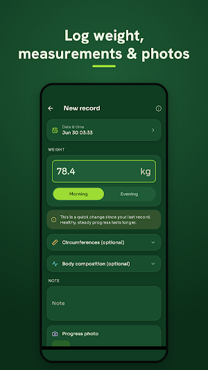 Vela: Weight & Body Tracker Screenshot 1
