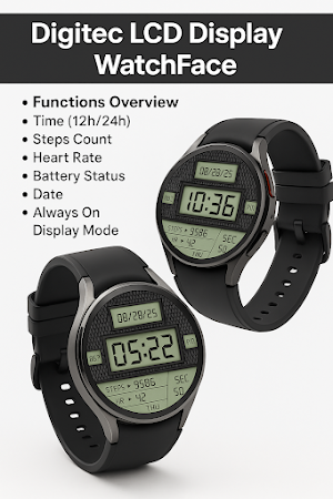 Digitec LCD Display WatchFace Screenshot 0