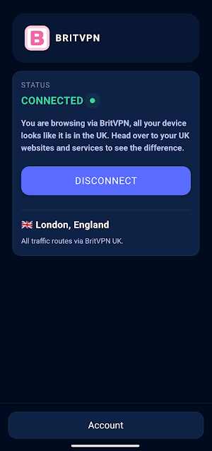 BritVPN Screenshot 0