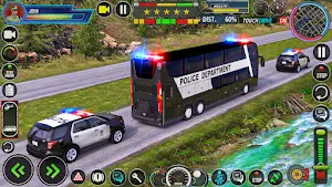 US Police Bus Driving Games 3D Screenshot 0