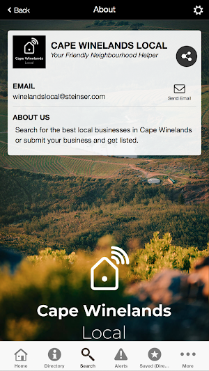 Cape Winelands Local Directory Screenshot 2