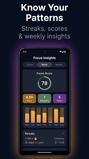 Focus Timer: Pomodoro & Study Screenshot 2