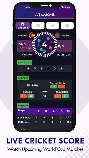 Live Cricket TV : Streaming HD Screenshot 2
