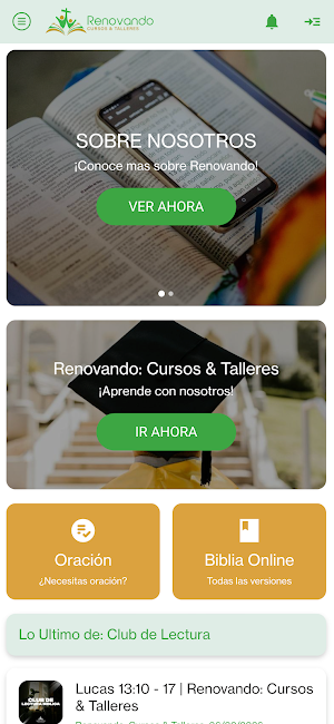 Renovando: Cursos & Talleres Screenshot 0