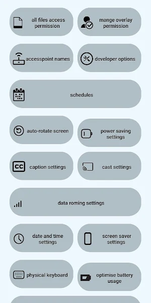 settings shortcuts Screenshot 3