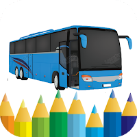 city bus - coloring book