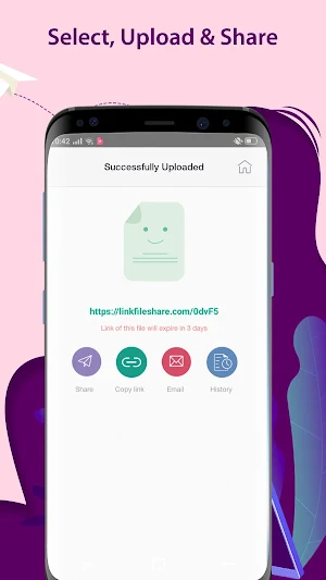 Link File Share: Send via link Screenshot 0