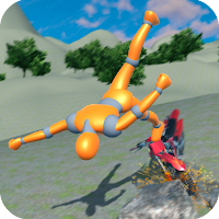 Motorcycle Ragdoll Fall