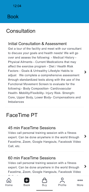InMotion Personal Training Screenshot 1