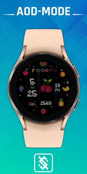 BFF2- Pixel Fruit watchface Screenshot 1