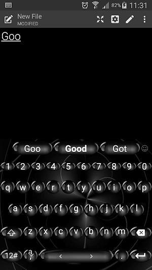 Keyboard Theme Spheres Black Screenshot 1