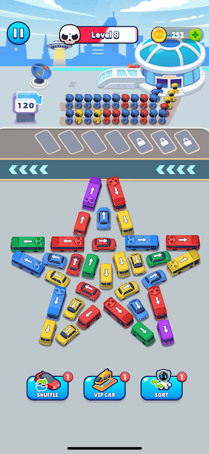 Space Car Jam - Traffic Escape Screenshot 1