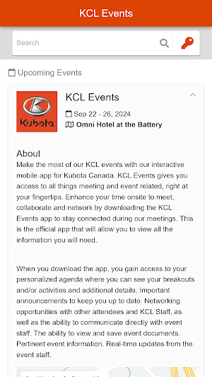 KCL Events Screenshot 1