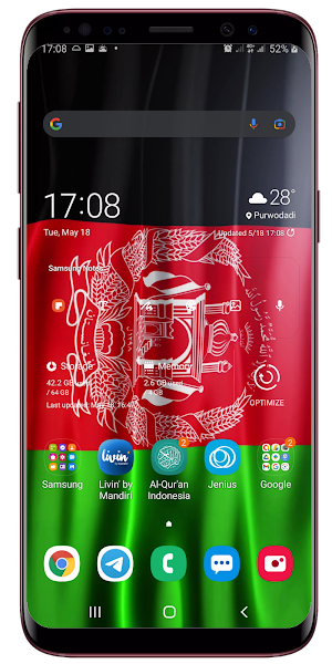 Afghanistan Flag Waving Live Wallpaper Screenshot 2