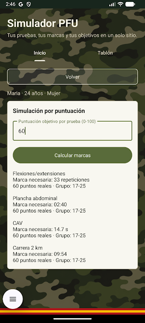 Simulador PFU Screenshot 1